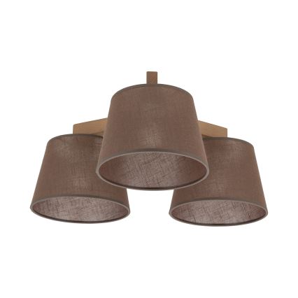 BRILAGI - LED ytmonterad taklampa LATTE SABIA 3xE27/15W/230V furu/brun