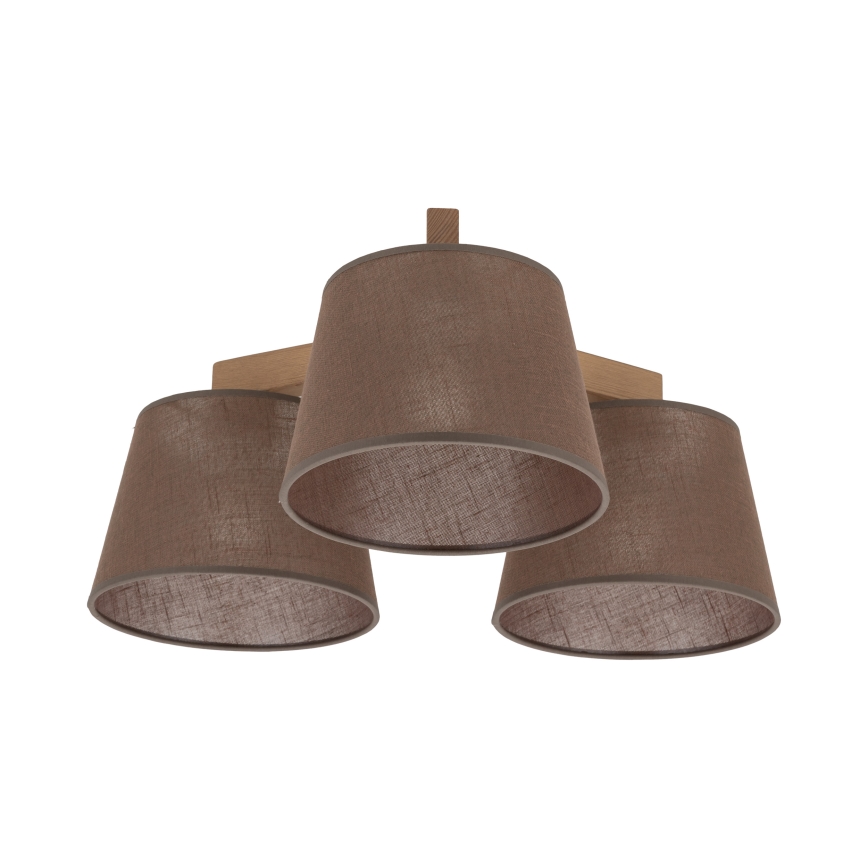 BRILAGI - LED ytmonterad taklampa LATTE SABIA 3xE27/15W/230V furu/brun