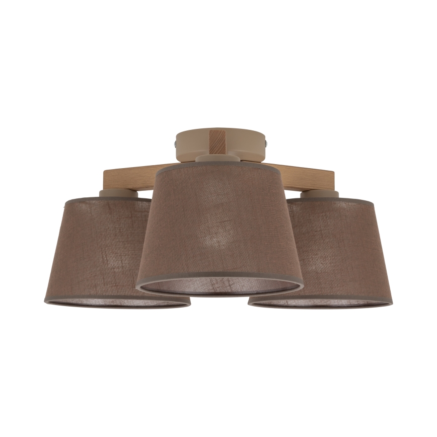 BRILAGI - LED ytmonterad taklampa LATTE SABIA 3xE27/15W/230V furu/brun