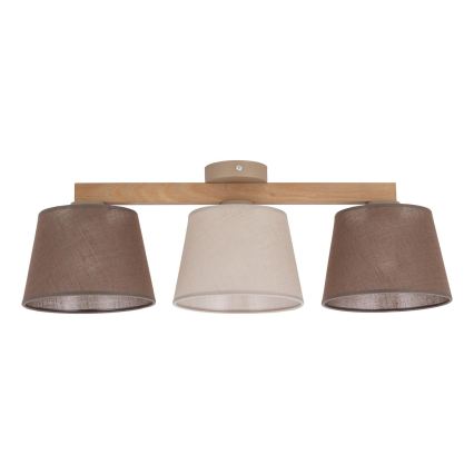 BRILAGI - LED ytmonterad taklampa LATTE SABIA 3xE27/15W/230V furu/mix