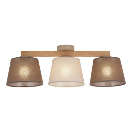 BRILAGI - LED ytmonterad taklampa LATTE SABIA 3xE27/15W/230V furu/mix