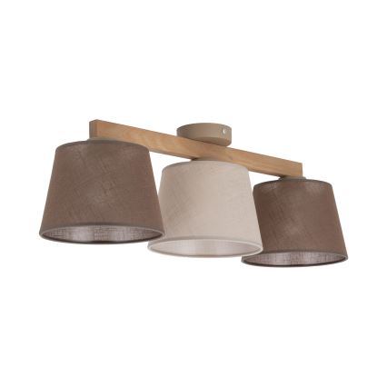 BRILAGI - LED ytmonterad taklampa LATTE SABIA 3xE27/15W/230V furu/mix
