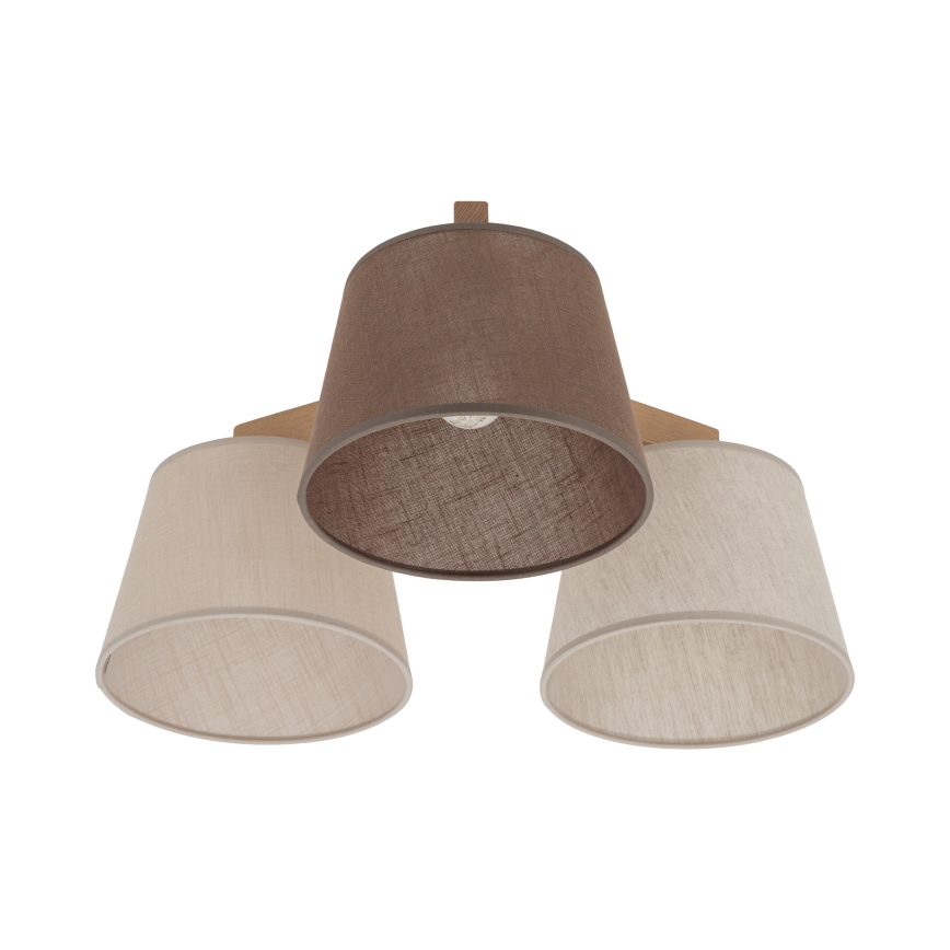 BRILAGI - LED-ytmonterad taklampa LATTE SABIA 3xE27/15W/230V furu/mix