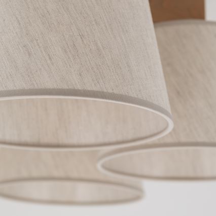 BRILAGI - LED ytmonterad taklampa LATTE SABIA 5xE27/15W/230V furu/krämvit