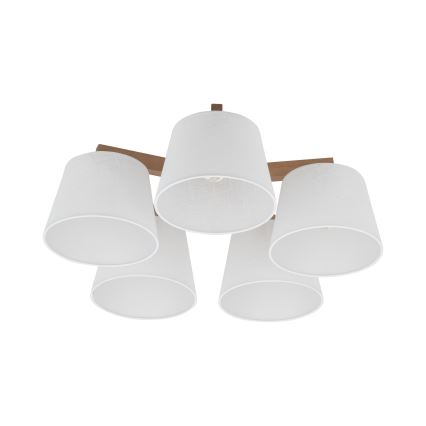 BRILAGI - LED ytmonterad taklampa LATTE SABIA 5xE27/15W/230V furu/vit
