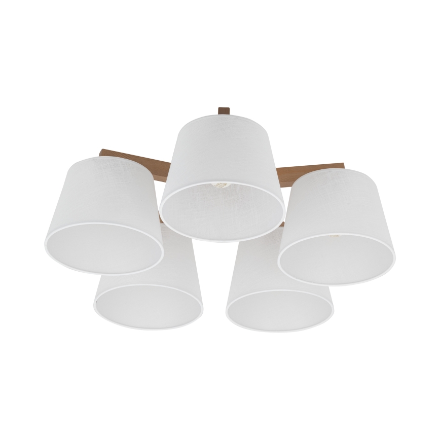 BRILAGI - LED ytmonterad taklampa LATTE SABIA 5xE27/15W/230V furu/vit