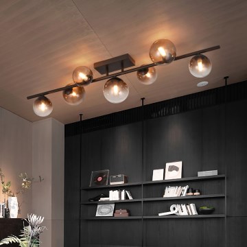 Brilagi - LED ytmonterad taklampa MILLA 7xG9/3W/230V brun/rökbrun