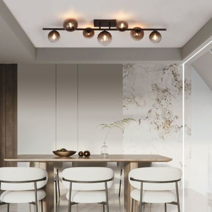 Brilagi - LED ytmonterad taklampa MILLA 7xG9/3W/230V brun/rökbrun