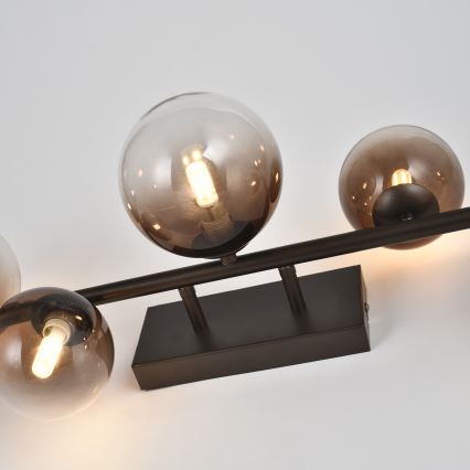 Brilagi - LED ytmonterad taklampa MILLA 7xG9/3W/230V brun/rökbrun