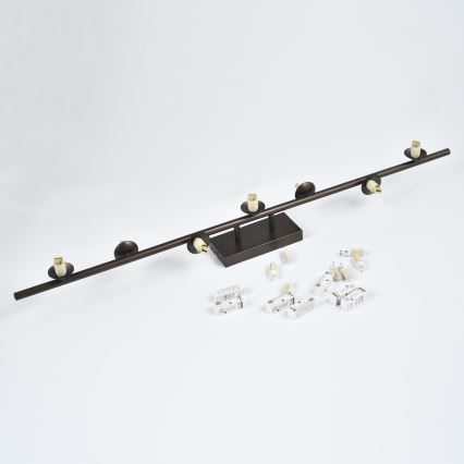 Brilagi - LED ytmonterad taklampa MILLA 7xG9/3W/230V brun/rökbrun
