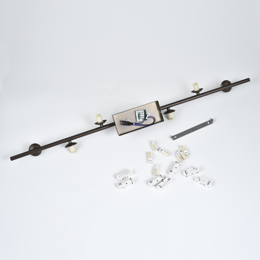 Brilagi - LED ytmonterad taklampa MILLA 7xG9/3W/230V brun/rökbrun