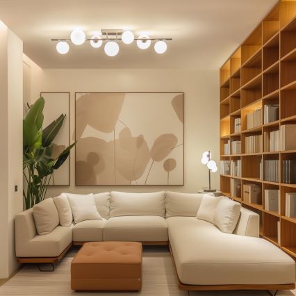 Brilagi - LED-ytmonterad taklampa MILLA 7xG9/3W/230V, svart krom/vit