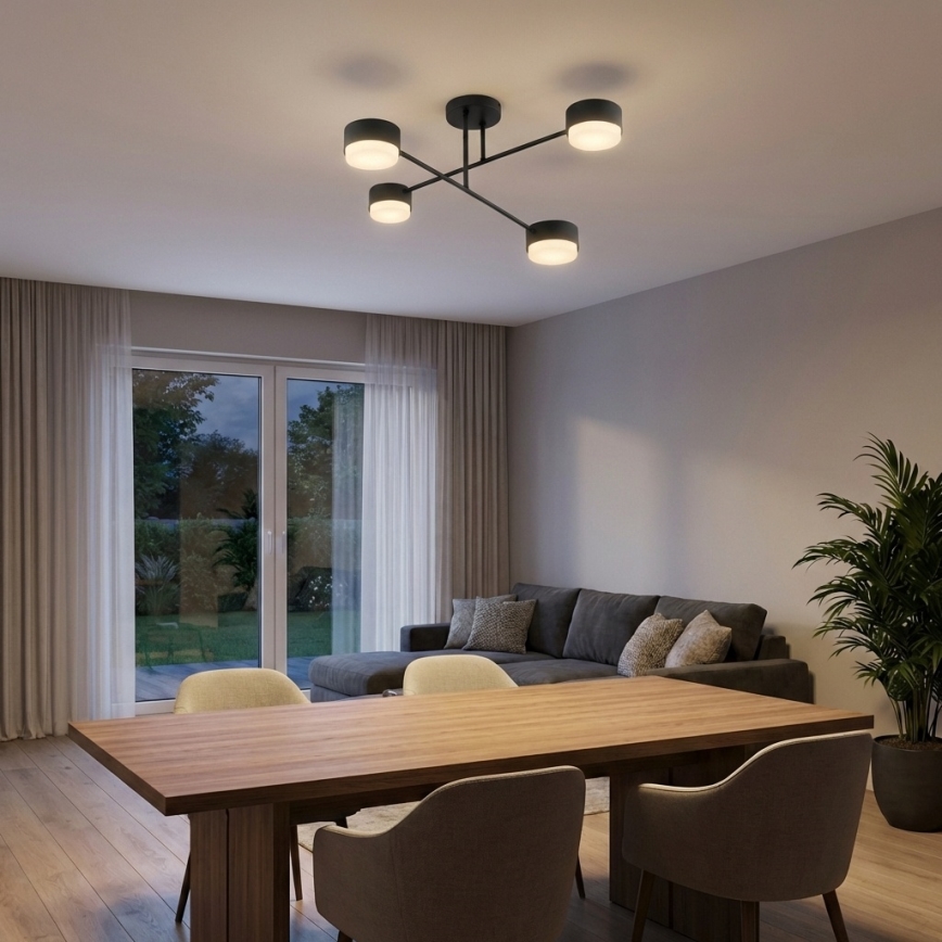 Brilagi - LED ytmonterad taklampa MONO 4xGX53/13W/230V svart