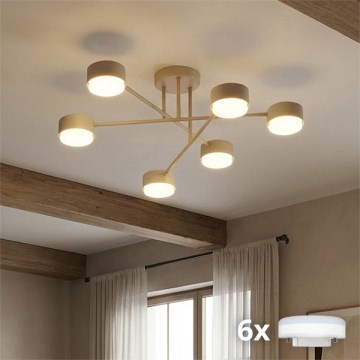 Brilagi - LED ytmonterad taklampa MONO 6xGX53/13W/230V beige