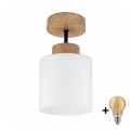 BRILAGI - LED ytmonterad taklampa RETRO GLASS 1xE27/60W/230V Ø 10 cm ek/vit