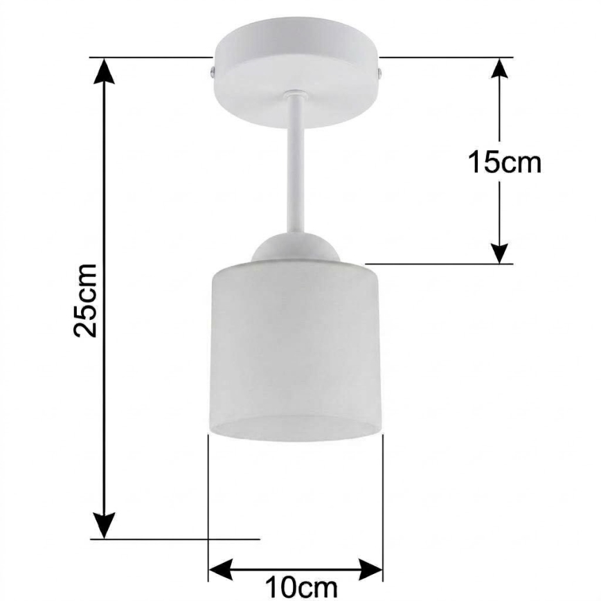 BRILAGI - LED ytmonterad taklampa RETRO GLASS 1xE27/60W/230V Ø 10 cm vit