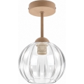 BRILAGI - LED ytmonterad taklampa RETRO GLASS 1xE27/60W/230V Ø 18 cm beige/klar