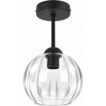 BRILAGI - LED ytmonterad taklampa RETRO GLASS 1xE27/60W/230V Ø 18 cm svart/klarglas