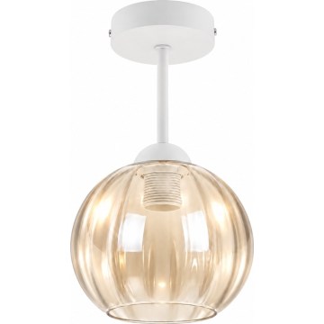 BRILAGI - LED ytmonterad taklampa RETRO GLASS 1xE27/60W/230V Ø 18 cm vit/rökbeige