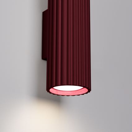 Brilagi - LED‑vägglampa CRESTO 2x GU10/10W/230V 20 cm bordeaux