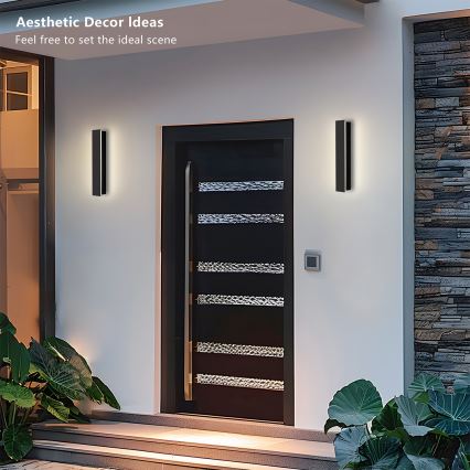 Brilagi - LED utomhusväggarmatur LINEAR LED/8W/230V 4000K IP65 30 cm svart CRI 90