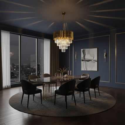 Brilagi - Ljuskrona med kedja CRISTAL 5xE14/40W/230V Ø 45 cm