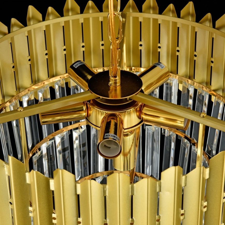 Brilagi - Ljuskrona med kedja CRISTAL 5xE14/40W/230V Ø 45 cm