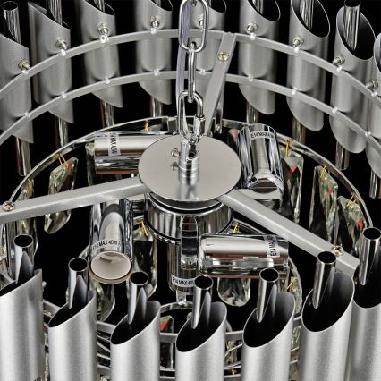 Brilagi - Ljuskrona med kedja ECLIPSE 5xE14/10W/230V Ø 38 cm silver