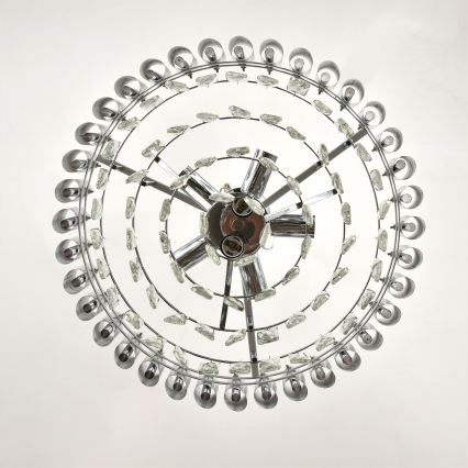 Brilagi - Ljuskrona med kedja ECLIPSE 7xE14/10W/230V Ø 48 cm silverfärgad