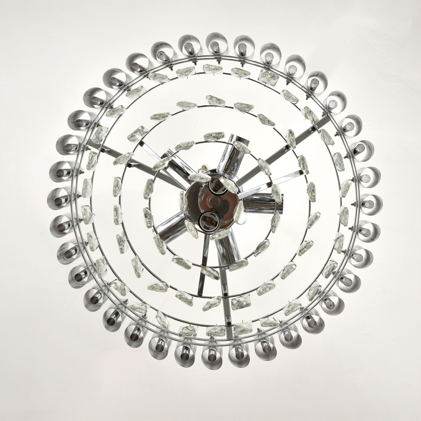 Brilagi - Ljuskrona med kedja ECLIPSE 7xE14/10W/230V Ø 48 cm silverfärgad