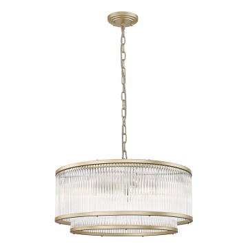 Brilagi - Ljuskrona med kedja RAMOS 6xE14/60W/230V guldfärgad