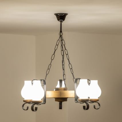 Brilagi - Ljuskrona med kedja ROATA 5xE14/40W/230V Ø 50 cm bok