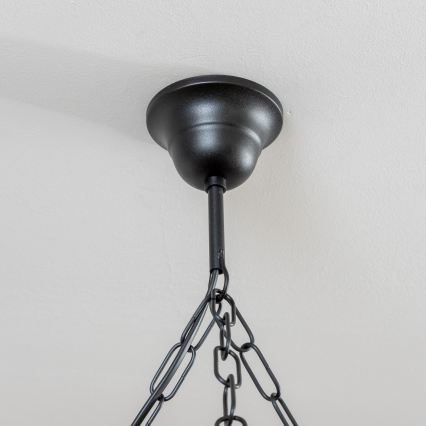 Brilagi - Ljuskrona med kedja ROATA 5xE14/40W/230V Ø 50 cm bok/valnöt