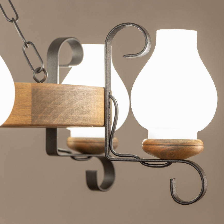 Brilagi - Ljuskrona med kedja ROATA 6xE14/40W/230V Ø 70 cm, bok