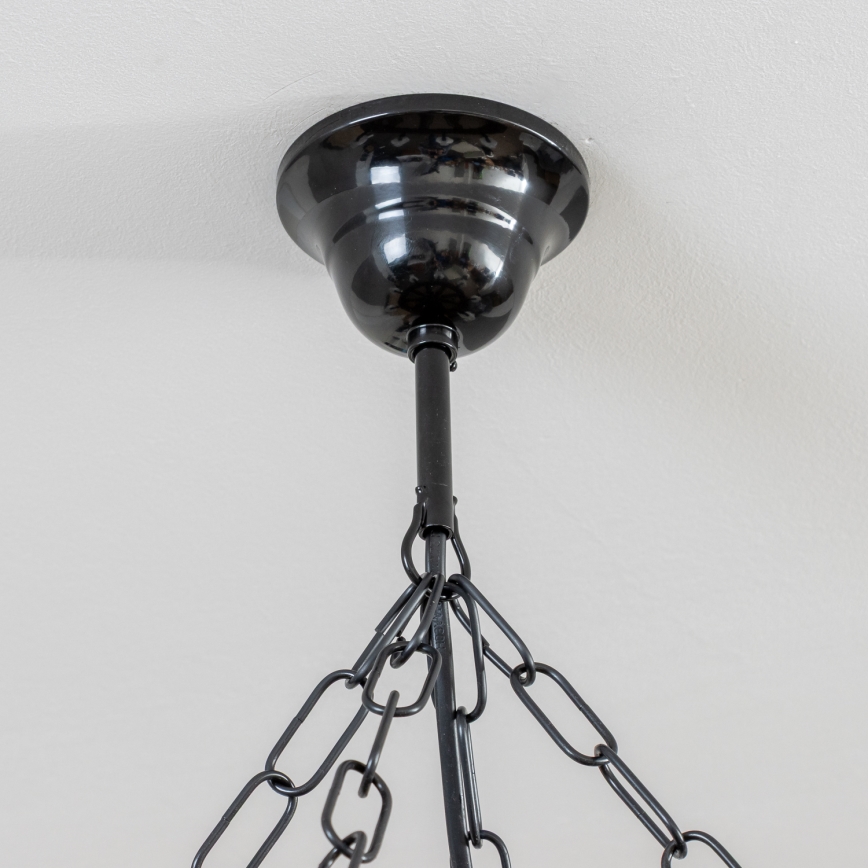 Brilagi - Ljuskrona med kedja ROATA 8xE14/40W/230V Ø 70 cm bok/valnöt