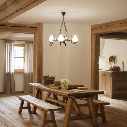 Brilagi - Ljuskrona med kedja TIMONA 4xE14/40W/230V diam. 50 cm bok