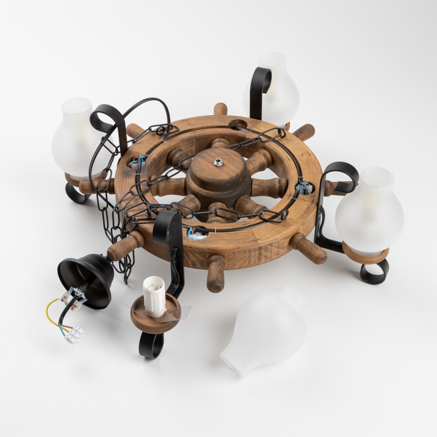 Brilagi - Ljuskrona med kedja TIMONA 4xE14/40W/230V diam. 50 cm bok