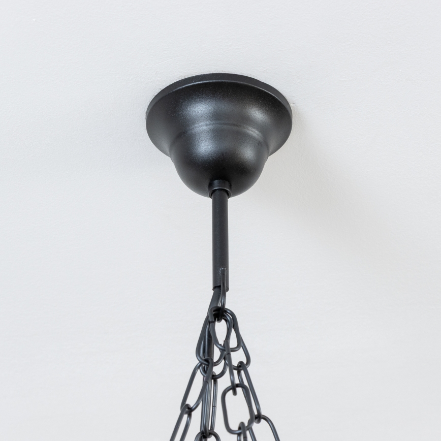 Brilagi - Ljuskrona med kedja TIMONA 4xE14/40W/230V Ø 50 cm bok/valnöt