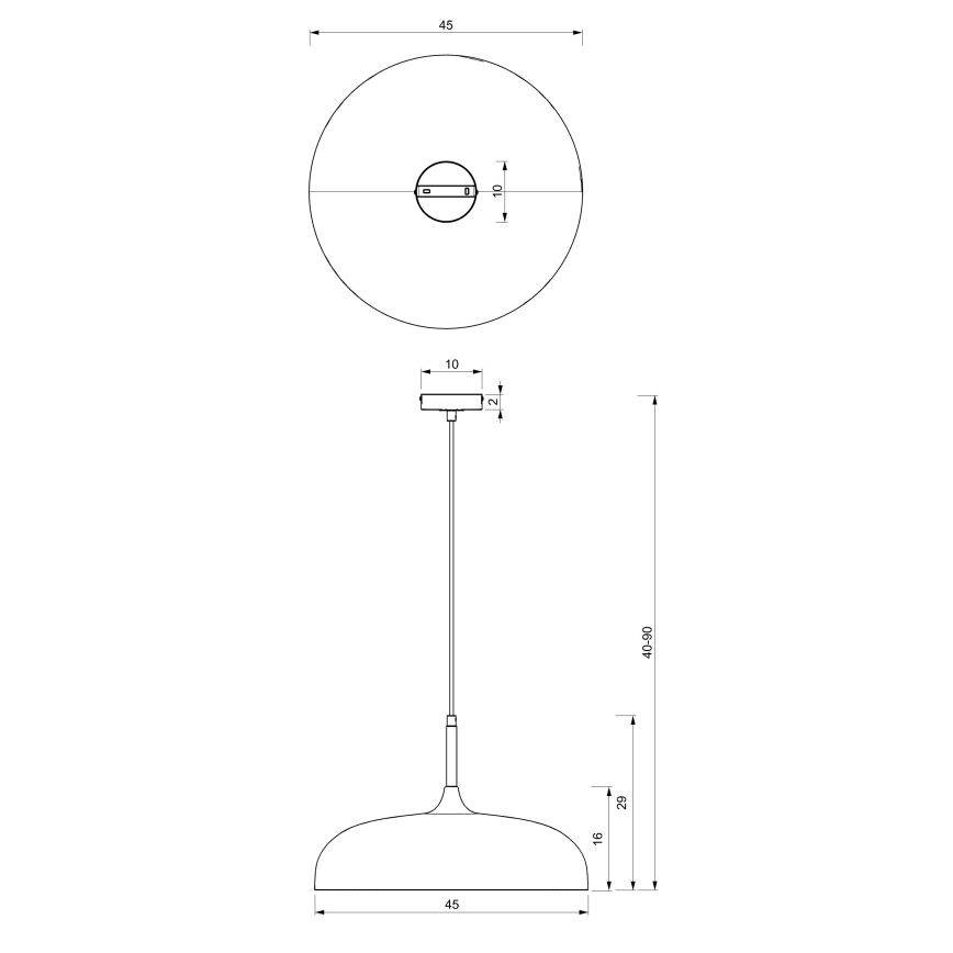 Brilagi - Ljuskrona med textilsladd ABRAHAM 1xE27/60W/230V diameter 45 cm beige