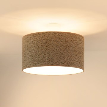 Brilagi - Ljuskrona med textilsladd BOUCLE ROLLER 1xE27/15W/230V diameter 45 cm brun