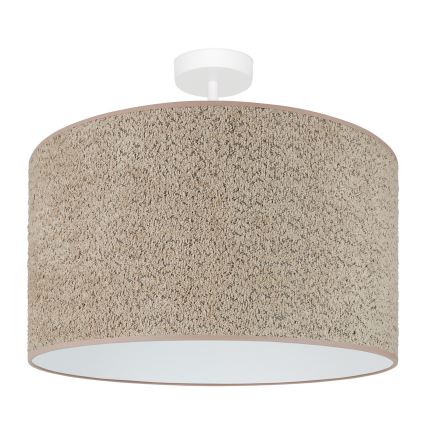 Brilagi - Ljuskrona med textilsladd BOUCLE ROLLER 1xE27/15W/230V diameter 45 cm brun