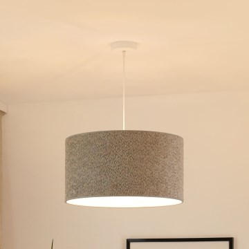 Brilagi - Ljuskrona med textilsladd BOUCLE ROLLER 1xE27/15W/230V diameter 45 cm grå