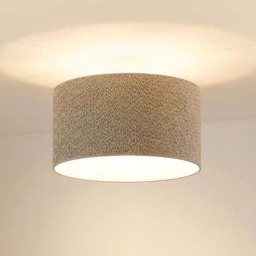 Brilagi - Ljuskrona med textilsladd BOUCLE ROLLER 1xE27/15W/230V diameter 45 cm grå