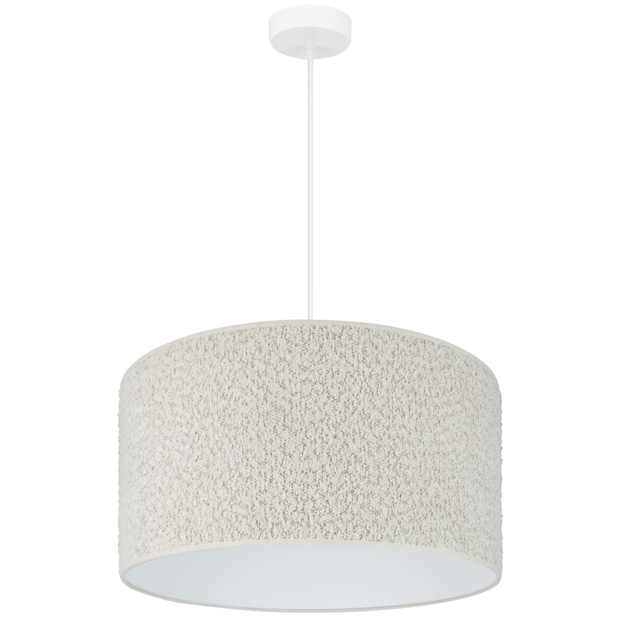 Brilagi - Ljuskrona med textilsladd BOUCLE ROLLER 1xE27/15W/230V diameter 45 cm grädde