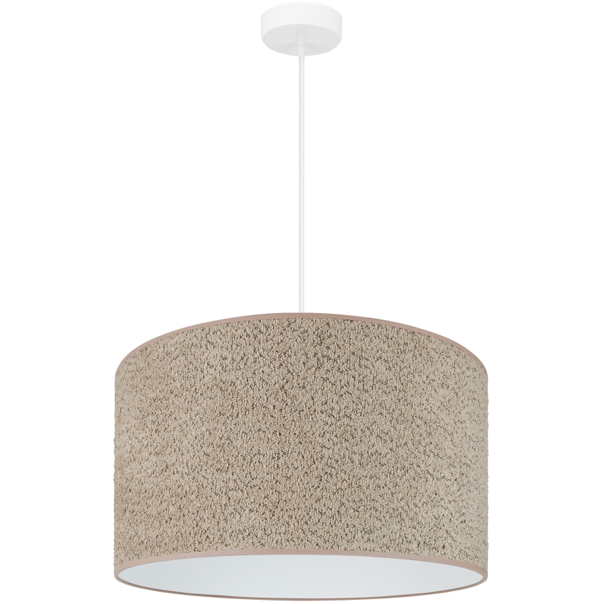 Brilagi - Ljuskrona med textilsladd BOUCLE ROLLER 1xE27/15W/230V diameter 50 cm brun