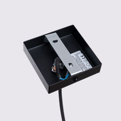 Brilagi - Ljuskrona med textilsladd CRESTO 1xGU10/10W/230V svart