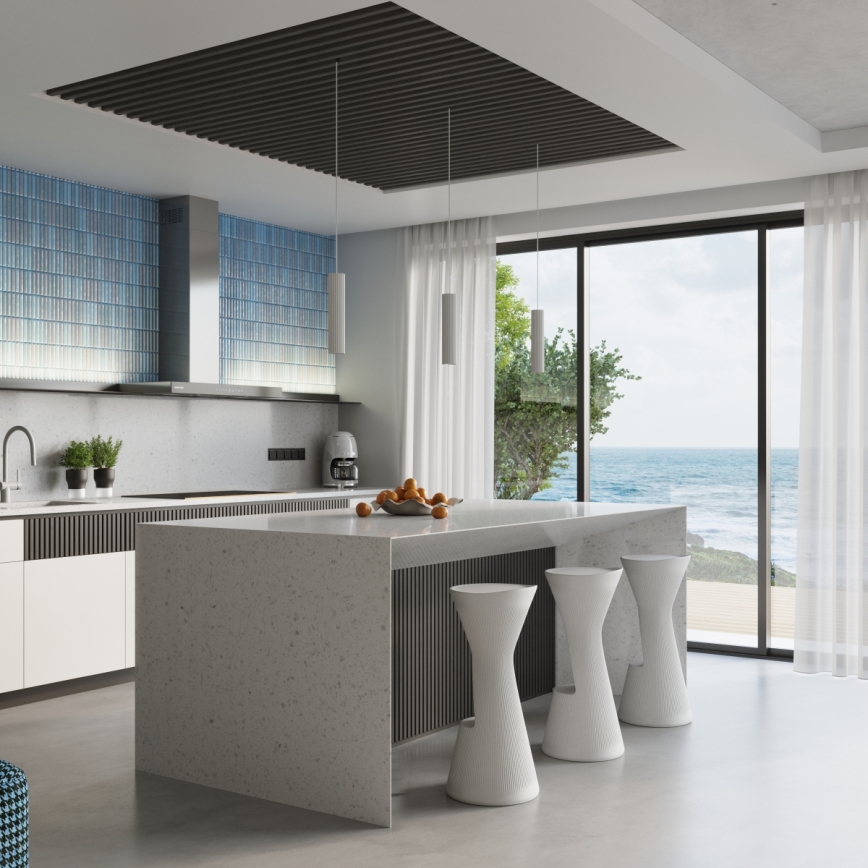 Brilagi - Ljuskrona med textilsladd CRESTO 1xGU10/10W/230V vit