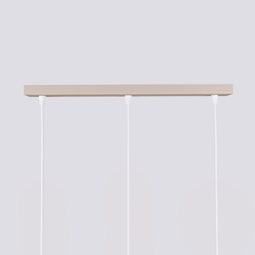 Brilagi - Ljuskrona med textilsladd CRESTO 3xGU10/10W/230V taupe