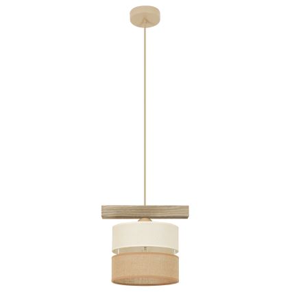 Brilagi - Ljuskrona med textilsladd FOREST 1xE27/15W/230V tall/beige/grädde