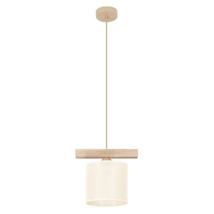 Brilagi - Ljuskrona med textilsladd FOREST 1xE27/15W/230V tall/brun/grädde